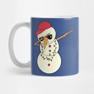 Cute Dabbing Christmas Snowman Mug